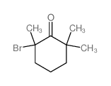 2-bromo-2,6,6-trimethyl-cyclohexan-1-one结构式
