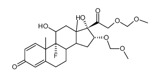 9-Fluoro-11β,17-dihydroxy-16α,21-bis(MethoxyMethoxy)-pregna-1,4-diene-3,20-dione Structure