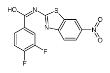 3,4-二氟-N-(6-硝基-2-苯并噻唑)苯甲酰胺结构式