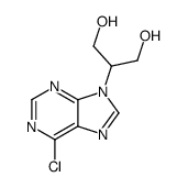 2-(6-chloropurin-9-yl)propane-1,3-diol结构式