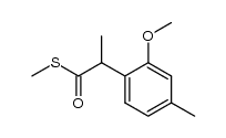 methyl 2-(2-methoxy-4-methylphenyl)propanethiolate结构式