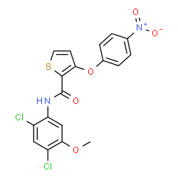 N-(2,4-Dichloro-5-methoxyphenyl)-3-(4-nitrophenoxy)-2-thiophenecarboxamide Structure