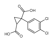 1-(3,4-dichloro-phenyl)cyclopropane-1,2-dicarboxylic acid结构式