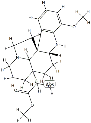 20-Hydroxy-17-methoxyaspidospermidin-21-oic acid methyl ester结构式