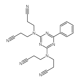 3-[[4-(bis(2-cyanoethyl)amino)-6-phenyl-1,3,5-triazin-2-yl]-(2-cyanoethyl)amino]propanenitrile结构式