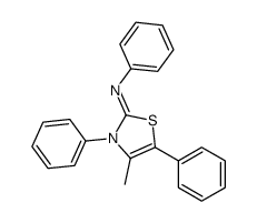 (4-甲基-3,5-二苯基-3H-噻唑-2-基)-苯基-胺结构式