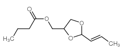 [2-(1-propenyl)-1,3-dioxolan-4-yl]methyl butyrate结构式