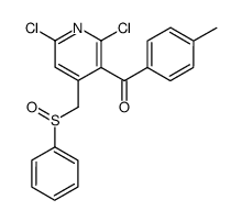 {2,6-dichloro-4-[(phenylsulfinyl)methyl]pyridin-3-yl}(4-methylphenyl)methanone Structure