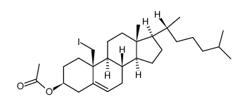19-碘胆固醇3-乙酸盐结构式