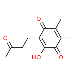 2,5-Cyclohexadiene-1,4-dione, 2-hydroxy-5,6-dimethyl-3-(3-oxobutyl)- (9CI)结构式