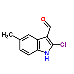 2-Chloro-5-methyl-1H-indole-3-carbaldehyde结构式