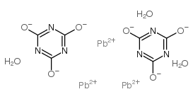 三水合氰尿酸铅(II)结构式