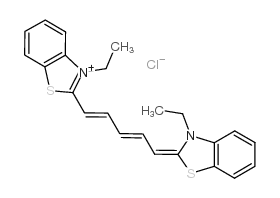 1-ETHYL-2-(5-(1-ETHYL-1,3-BENZTHIAZOLIN-2-YLIDEN)-PENTA-1,3- DIEN-1-YL)-1,3-BENZTHIAZOLIUM-CHLORIDE结构式
