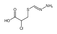 2-chloro-3-methanehydrazonoylsulfanylpropanoic acid Structure