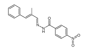 N-[(Z)-[(E)-2-methyl-3-phenylprop-2-enylidene]amino]-4-nitrobenzamide结构式