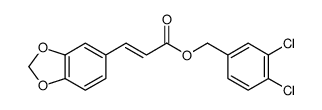 (3,4-dichlorophenyl)methyl 3-(1,3-benzodioxol-5-yl)prop-2-enoate结构式