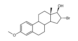 16α-Brom-3-methoxy-oestratrien-(1,3,5(10))-ol-(17β) Structure