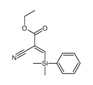 ethyl 2-cyano-3-[dimethyl(phenyl)silyl]prop-2-enoate结构式