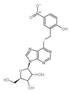 S-(2-羟基-5-硝基苄基)-6-硫代肌苷结构式