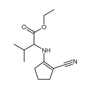 ethyl 2-((2-cyanocyclopent-1-en-1-yl)amino)-3-methylbutanoate结构式