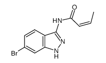 (2Z)-N-(6-bromo-1H-indazol-3-yl)-2-butenamide结构式