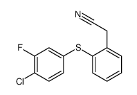 2-[2-(4-chloro-3-fluorophenyl)sulfanylphenyl]acetonitrile Structure