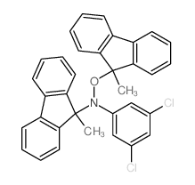 N-(3,5-dichlorophenyl)-9-methyl-N-(9-methylfluoren-9-yl)oxy-fluoren-9-amine Structure