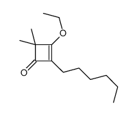 3-ethoxy-2-hexyl-4,4-dimethylcyclobut-2-en-1-one结构式