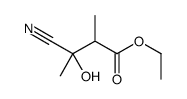ethyl 3-cyano-3-hydroxy-2-methylbutanoate结构式