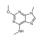 2-methoxy-N,9-dimethylpurin-6-amine结构式