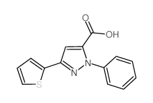 2-苯基-5-噻吩-2-基-2H-吡唑-3-羧酸结构式