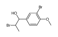 2-Bromo-1-(3-bromo-4-methoxy-phenyl)-propan-1-ol Structure