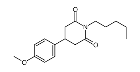 4-(4-methoxyphenyl)-1-pentylpiperidine-2,6-dione结构式