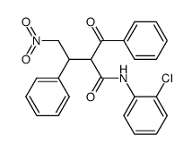 2-Benzoyl-N-(2-chloro-phenyl)-4-nitro-3-phenyl-butyramide Structure