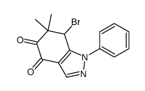 7-bromo-6,6-dimethyl-1-phenyl-7H-indazole-4,5-dione Structure