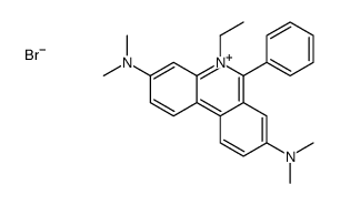 5-ethyl-3-N,3-N,8-N,8-N-tetramethyl-6-phenylphenanthridin-5-ium-3,8-diamine,bromide Structure