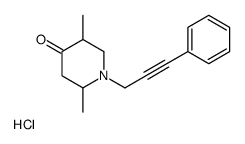 2,5-dimethyl-1-(3-phenylprop-2-ynyl)piperidin-4-one,hydrochloride Structure
