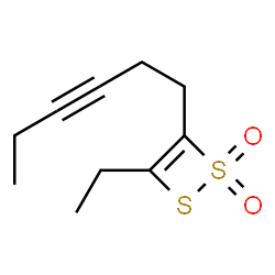 1,2-Dithiete,3-ethyl-4-(3-hexynyl)-,1,1-dioxide(9CI) Structure