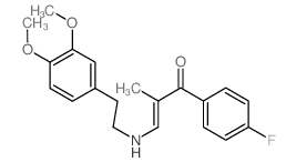 3-((2-(3,4-Dimethoxyphenyl)ethyl)amino)-1-(4-fluorophenyl)-2-methyl-2-propen-1-one结构式
