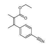ethyl 3-(4-cyanophenyl)-2-methylbut-2-enoate结构式