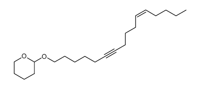 (Z)-1-(tetrahydropyran-2-yloxy)-11-hexadecen-6-yne结构式