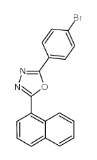 2-(4-溴苯基)-5-(1-萘基)-1,3,4-噁二唑结构式