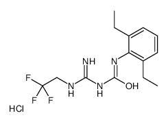 1-(2,6-diethylphenyl)-3-[N'-(2,2,2-trifluoroethyl)carbamimidoyl]urea,hydrochloride结构式