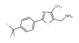 {4-甲基-2-[4-(三氟甲基)苯基]-1,3-噻唑-5-基}甲胺结构式