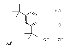 2,6-ditert-butylpyridine,gold(3+),hydron,tetrachloride Structure