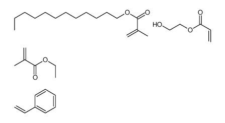 dodecyl 2-methylprop-2-enoate,ethyl 2-methylprop-2-enoate,2-hydroxyethyl prop-2-enoate,styrene Structure