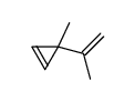 3-methyl-3-prop-1-en-2-ylcyclopropene结构式