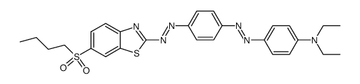 4-{4-[6-(butane-1-sulfonyl)-benzothiazol-2-ylazo]-phenylazo}-N,N-diethyl-aniline结构式