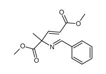 Dimethyl (E)-2-(benzylideneamino)-2-methylpent-3-ene-2,5-dioate Structure