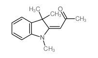 2-Propanone,1-(1,3-dihydro-1,3,3-trimethyl-2H-indol-2-ylidene)-, (E)- (9CI) Structure